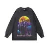 Sudadera Pesada 280g Estilo Hip-Hop Americano Retro Lavada Desgastada de Calle Transfronteriza Oversize Holgada Cuello Redondo