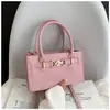 Primavera 2026 Nuevo de Moda Retro Lujo Ligero Moda Gran Capacidad Patrón de Piedra Bolso de Hombro Cruzado Bolso Cuadrado Pequeño