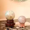 Enfeites de Bola de Cristal de Origem, Enfeites de Bola de Pedra da Lua, Enfeites de Cristal, Enfeites de Bola de Cristal Branco, Artesanato Decorativo