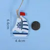 Corda de Cânhamo Decorativa DIY Mediterrânea Pequeno Pingente Criativo Mini Decoração de Parede Acessórios Feitos à Mão Barco de Pesca Âncora Pingente para Jardim de Infância
