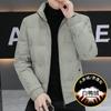 Chamarra de Plumas para Hombre Invierno Cálido Plumón de Pato Blanco GB Casual Cuello Top de Moda