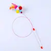 Fábrica em estoque arame de aço pena vara engraçada para gato vara longa elástica rato peixe vara engraçada para gato brinquedo de gato atacado transfronteiriço