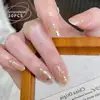 Usar armadura al por mayor Chica francesa sexy piezas de uñas hechas a mano 30 removibles Pequeño libro rojo explosiones piezas de uñas postizas cortas