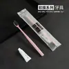 Cepillo de dientes y pasta de dientes desechables para hoteles de estrellas, papel de piedra, artículos de tocador desechables para hoteles tipo B&B de lujo ligero