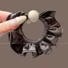 Lazo para el pelo de cuentas de alta gama estilo coreano personalizado de fábrica para mujer, banda de goma de alta elasticidad, cuerda para el pelo, lazo para coleta alta, accesorios para el pelo