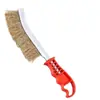 Cepillo de Alambre de Acero, Cepillo de Cerdas de Cerdo, Cepillo de Cerdas Suaves para Limpieza y Eliminación de Polvo, Herramienta de Pulido de Nogal y Diamante, Cepillo para Zapatos