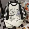 Camiseta de Diseño Retro Americano con Mangas Raglán y Tres Rayas para Mujer 2026 Verano Nuevo Casual Holgado Top de Trabajo Ins