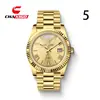 Relógio Masculino Fashion da Marca Chaxigo com Pulseira de Aço Real e Mostrador Grande Relógio de Quartzo para Homens Ca-044-1