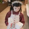 Vestido de Algodón Nuevo para Niñas Estilo Europeo y Americano Vestido de Princesa Calado para Niños bebe Vestido de Manga Larga para Bebé Otoño e Invierno