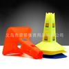 Barril con logotipo de 23 cm para entrenamiento de fútbol, cono triangular para obstáculo de carretera, cono triangular con orificio