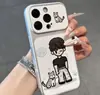Funda de Teléfono Graffiti Girl Compatible con iPhone 16 Pro Max Funda de Teléfono Apple 17 Galvanizada Cambio Instantáneo Protección de Carcasa Blanda