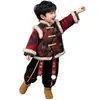 Conjunto de Roupa de Ano Novo com Forro de Fleece para Meninos 2026 Novo Modelo Roupa de Ano Novo Infantil Conjunto de Duas Peças Espessado Novo Estilo Chinês