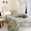 Juego de Tres Piezas de Alfombrilla de Fibra de Bambú Tencel de Gama Alta Sábana de Cama de Seda de Hielo Tencel de Verano Alfombrilla Suave de Aire Acondicionado Lavable