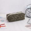 Bolsa de Lápis de Veludo de Grande Capacidade Fresca Caixa de Lápis Pequena de Alto Valor de Cor Bolsa de Lápis para Menina Caixa de Material Escolar Simples para Estudante
