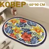 Alfombrilla Absorbente de Agua Antideslizante de Tierra de Diatomeas Ozon Transfronteriza Más Vendida para Decoración de Baño, Servicio de Etiquetado y Envío Disponible