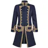 Disfraz Colonial para Hombre Siglo XVIII Guerra Revolucionaria Chaqueta Frac Uniforme Militar Rococó Disfraz de Halloween para Escenario