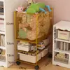 Estante de Armazenamento de Brinquedos para Bebês e Crianças de Chão Removível Estante de Armazenamento Doméstico Estante de Brinquedos Simples Classificação e Organização Armazenamento