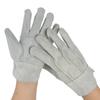 Guantes de Soldadura de Tres Costillas Fabricante Linyi Venta al Mayoreo Aislamiento de Piel de Vaca de Doble Capa Antisalpicaduras Protección Laboral Guantes Cortos para Soldador