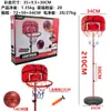 Caixa Colorida Cesta de Basquete Suspensa para Crianças Rack de Arremesso Estrutura de Ferro Cesta de Basquete Sem Furos Brinquedos Internos Externos