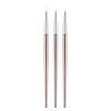 Atacado de Fábrica Conjunto de Três Pincéis para Unhas Cabo de Dedo Tubo de Cobre Haste Ouro Rosa Caneta de Pintura Caneta de Desenho para Nail Art
