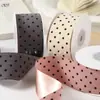 Cinta de pana de lunares anchos de un solo lado, ramo, caja de regalo, cinta de encuadernación acanalada, lazo para pasador de pelo DIY, accesorios de lunares con
