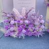 Arreglos Florales Morados para Decoraciones de Escenario y Pasillo de Boda, Arreglos de Flores de Seda para Piso, Artículos Especiales para Fondos de Boda, Flores Artificiales