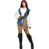 Uniforme de Jogo Europeu e Americano de Halloween Masculino Capitão Pirata Caribenho Marinheiro cosplay Fantasia Cosplay