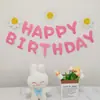 Bandera de feliz cumpleaños decoración de fiesta diseño de escena niño y niña de un año accesorios para fotos infantiles bandera colorida