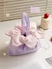 Bolsa de Mão Portátil com Cordão de Flor Criativa Fresca Grande Capacidade Nova de Alto Valor Versátil para Trabalho e Viagem Bolsa de Armazenamento