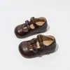 Zapatos de Cuero para Niñas, Nuevos Modelos de Primavera y Otoño, Zapatos de Bebé para Niños, Zapatos de Princesa Modernos, Mocasines de Estilo Británico, Zapatos Individuales para Bebés Niñas