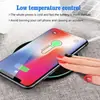 Cargador inalámbrico transfronterizo para Apple Huawei carga rápida de 15W de escritorio ultradelgado redondo de metal cargador inalámbrico