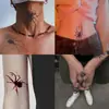 Adesivos de Tatuagem Aranha Vermelha à Prova d'Água Mini Adesivos de Tatuagem Personalizados Simulação Maquiagem de Halloween