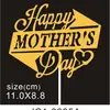 Cartão de decoração de bolo com glitter para mãe feliz aniversário Dia das Mães plug-in Cartão Velha Senhora Mundo Superman