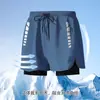 Bañadores de Doble Capa Anti-Vergüenza para Hombre 2026 Verano Nuevos Trajes de Baño para Adulto Talla Grande Sueltos Bañadores Venta al por Mayor de Fábrica