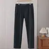 Pantalones casuales para hombre con algodón de Xinjiang, con corte recto, tejido grueso para otoño e invierno, alta elasticidad, resistentes a las arrugas y diseño de pierna recta.. Modelo: 6W234