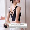 Camisola Negra Hermosa Espalda para Mujer Verano Ropa Exterior Sujetador sin Espalda con Almohadillas para el Busto y Top Tubo Interior