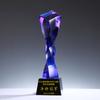 Trofeo de Cristal Multicolor Chispeante Inicia un Incendio en la Pradera Color Horneado Estrella de Cinco Puntas Reunión Anual de la Empresa Conmemoración de Negocios Souvenir para Personal Destacado