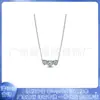 Panjia Cobre Blanco Plateado Elegante Lujo Ligero Cobre Incrustado Diamante de Colores Corazón Collar de Moda Súper Brillante Forma de Corazón Cadena para la Clavícula