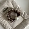 Anillo para el Cabello de Encaje de Malla Perla Alta Elasticidad Negro Básico Cuerda para el Cabello Banda Elástica Cuerda para el Cabello Cuerda para la Cabeza