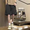 Pantalones cortos deportivos finos de verano, pantalones casuales de secado rápido para exteriores de talla grande hasta la rodilla, pantalones de seda helada de longitud media para hombre