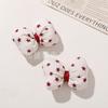 Accesorios de lazo tridimensionales a cuadros de algodón de tela elegante retro, tocado DIY, accesorios para el cabello, horquilla, material femenino al por mayor