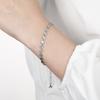 Estilo K de Nicho do Ins Luxo Acessível Simples Versátil Padrão Embossado Disco Aço Titânio Girassol Lantejoula Pulseira para Mulheres