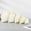 Bolsa de Lona con Cordón Estampada Personalizada con Logo, Bolsa en Blanco para Almacenamiento de Arroz, Bolsa con Cierre de Cordón, Bolsa a Prueba de Polvo, Bolsa de Algodón