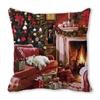 Feliz Navidad Feliz Navidad terciopelo piel de durazno encriptado decoración para el hogar cojín de sofá almohada ZT402