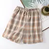 Pantalones de Pijama de Algodón Shorts para Casa Se Pueden Usar Verano Frescos y Suaves Pareja Delgados Tallas Grandes Simples Pantalones Prellis