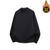 Estilo Casual Color Puro Cuello Alto Medio Tejido de Punto para Hombre Nuevo Invierno Terciopelo Cálido Versátil Tejido de Punto Casual Top para Fondo