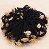 Faixa de cabelo grossa elástica alta sem costura para mulheres adultas acessórios de cabelo simples faixa de cabelo headdress durável corda de cabelo preta
