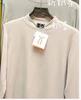 Camisa de Manga Longa Gola Meia-Alta para Mulheres, Novo Estilo Outono e Inverno, Combinada com um Pequeno Blazer Estilo Chanel, Blusa Interna de Modal