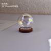 Se puede configurar base de madera negra con cubierta de bola de vidrio esférica de color burbuja perlado productos hechos a mano accesorios materiales