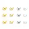 Banhado a Cobre Ouro 18K Duplo Furo Contas de Trigo Cor Dourada 14K Conservação de Cor Artesanal DIY Acessórios para Pulseira Colar de Contas
